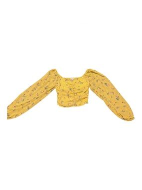 love, Fire Yellow Polka Dot Floral Top